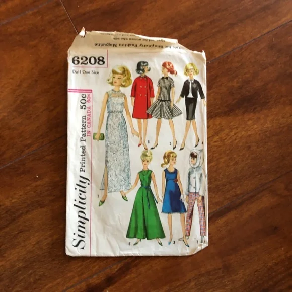 Fashion Doll clothing sewing patterns vintage - Picture 4 of 6